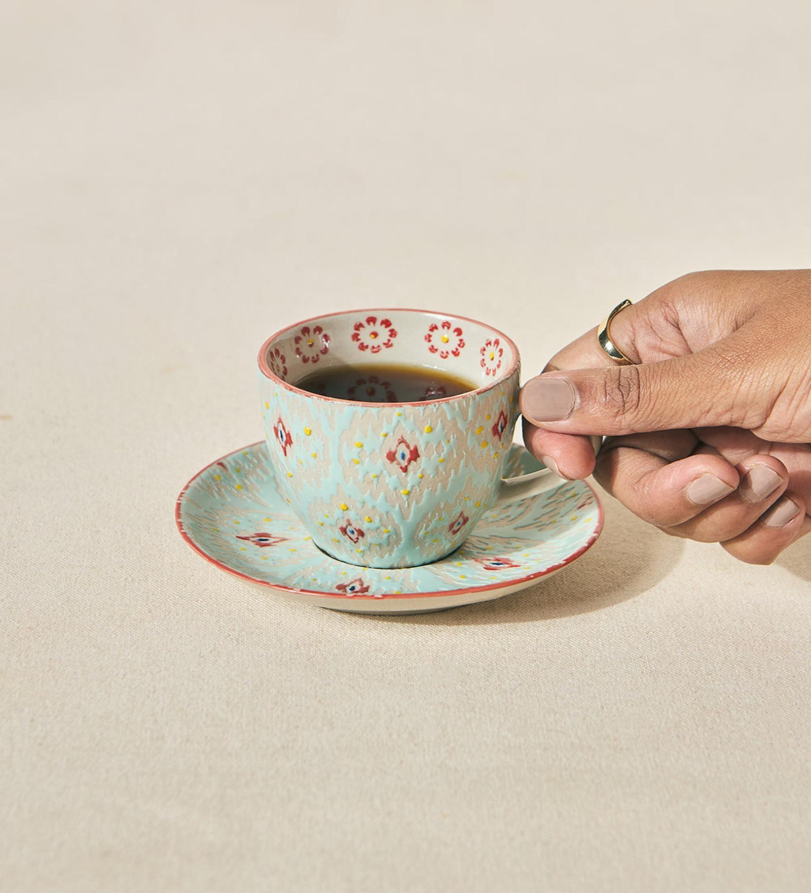 Ikat Fusion Cup & Saucer Set