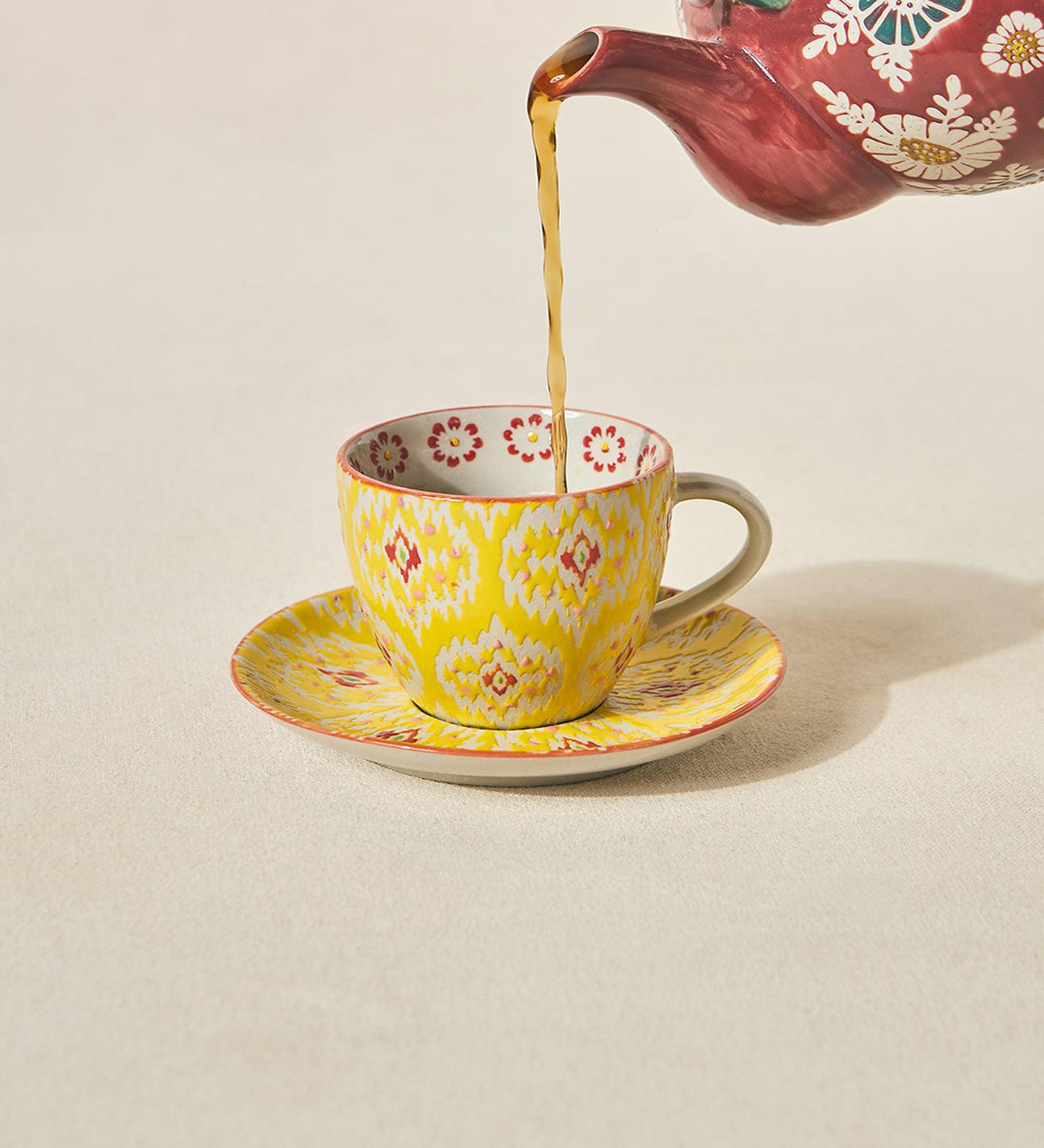 Ikat Fusion Cup & Saucer Set