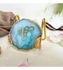 Ik Onkar  Metal Holder with Green Agate