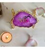 Ik Onkar  Metal Holder with Pink Agate