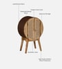 Ikast Mango Wood 2 Door Small Cabinet in Natural Finish