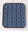 ikkat Blue Iron Appetizer Platter With Bowl