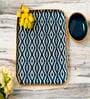 ikkat Blue Iron Appetizer Platter With Bowl