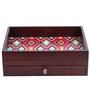 Ikkat Brown MDF Wood Cutlery Holder