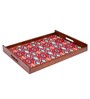 Ikkat Thai Brown Teak Wood & MDF Serving Tray Reinvention factory