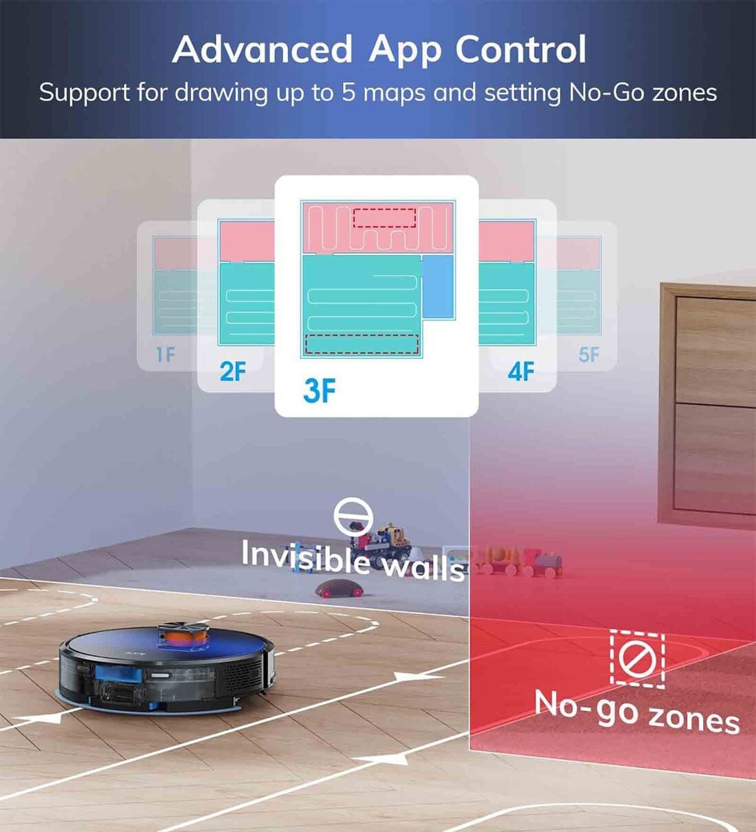 Mapping fashion vacuum robot