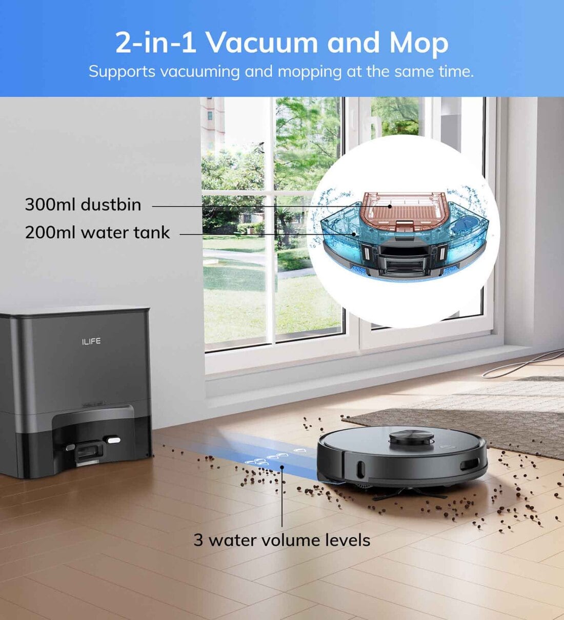 Buy ILIFE T20s Self-Emptying Robotic Vacuum Cleaner with Advanced