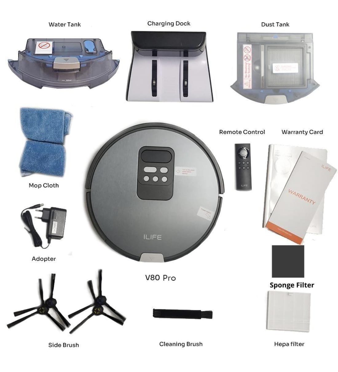 Buy ILIFE V80 Pro Robotic Vacuum Cleaner with Remote, Alexa & Google