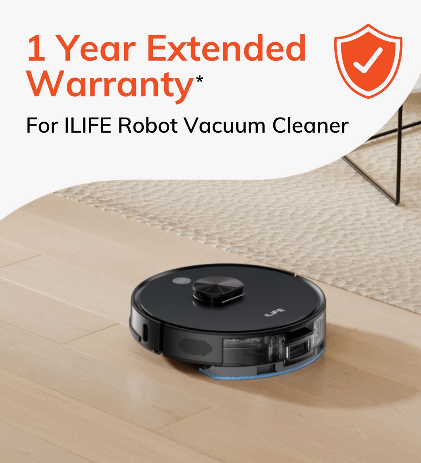 ILIFE T10s, T20s & T20s Pro Robot Vacuum 1 Year Extended Warranty   Includes Free Repairs, Pickup & Delivery, Parts Coverage, and Service Across India
