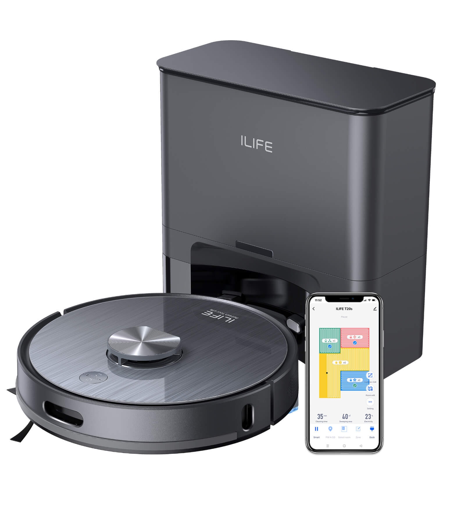 Buy ILIFE T20s SelfEmptying Robotic Vacuum Cleaner with Advanced LDS