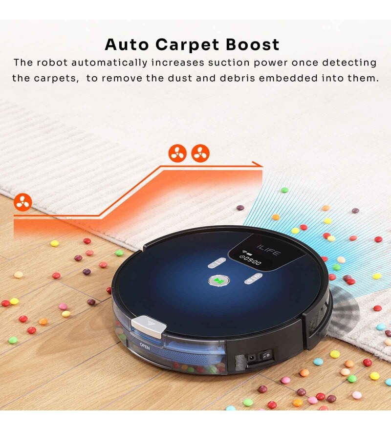 Buy ILIFE A80 Pro, Smart 2-in-1 Dry & Wet Robotic Vacuum Cleaner Online ...