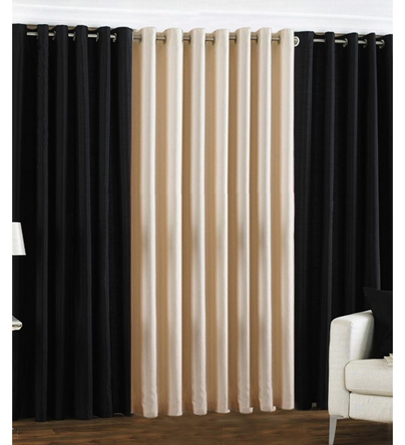 Black And Cream Curtains