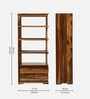 Orenburg Sheesham Wood Book Shelf In Rustic Teak Finish