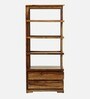 Orenburg Sheesham Wood Book Shelf In Rustic Teak Finish