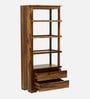 Orenburg Sheesham Wood Book Shelf In Rustic Teak Finish