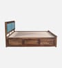 Ilok Sheesham Wood King Size Bed In Provincial Teak Finish With Box Storage