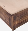 Ilok Sheesham Wood King Size Bed In Provincial Teak Finish With Box Storage