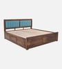 Ilok Sheesham Wood King Size Bed In Provincial Teak Finish With Box Storage