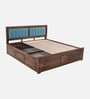 Ilok Sheesham Wood King Size Bed In Provincial Teak Finish With Box Storage