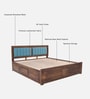 Ilok Sheesham Wood King Size Bed In Provincial Teak Finish With Box Storage
