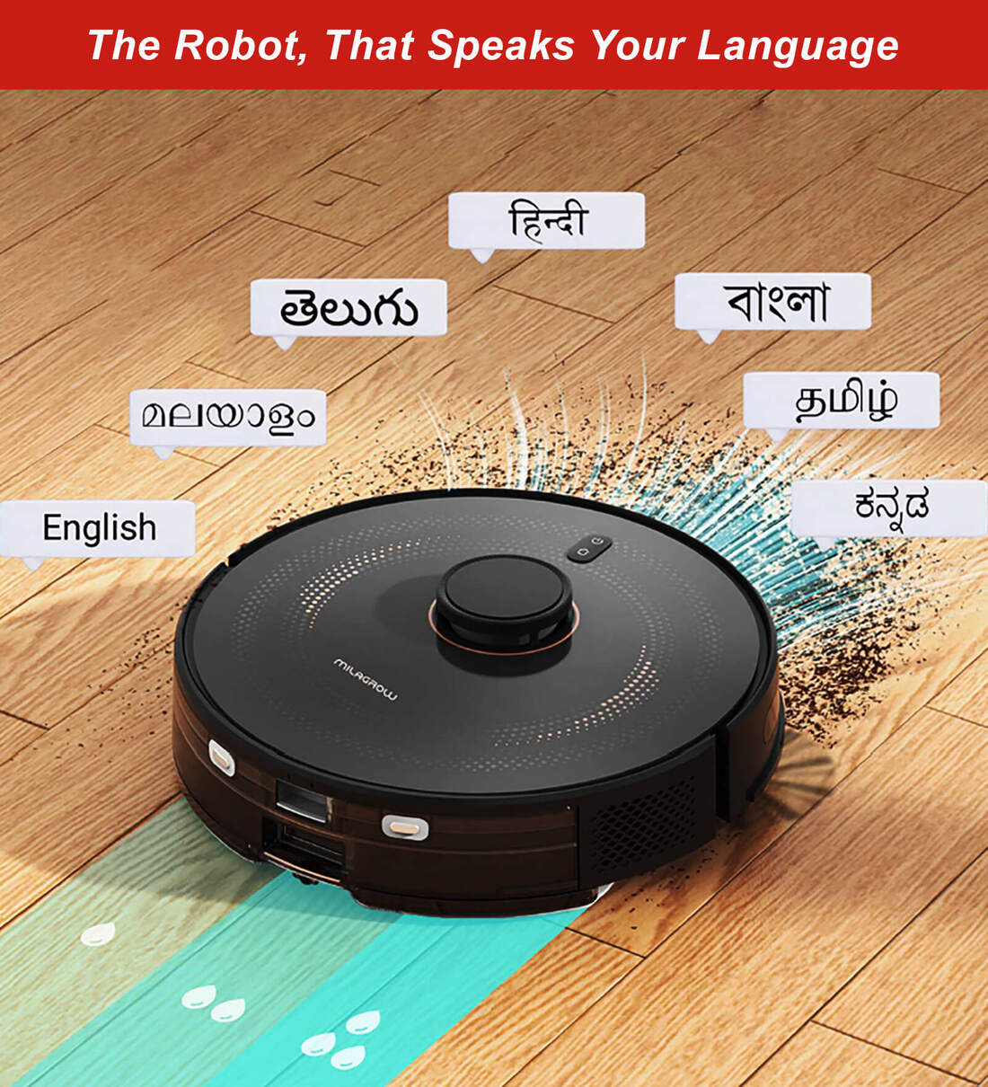 Buy Imap 23 Black Smart 2-In-1 Wet Dry Robotic Vacuum Cleaner at