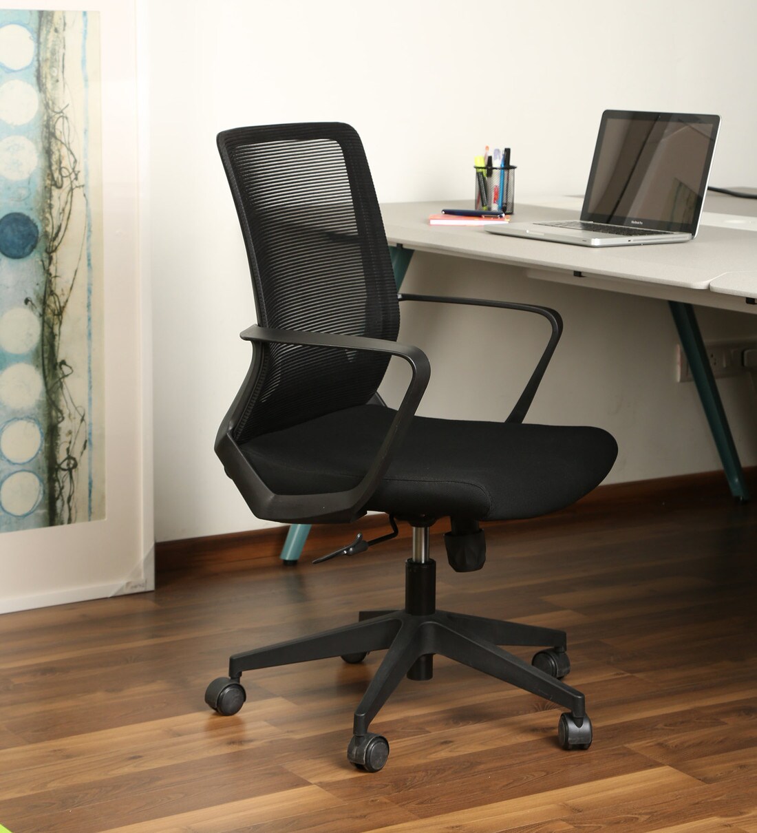 Buy Imported Easy Ergonomic Chair in Black Colour (Set of 2) By Misuraa