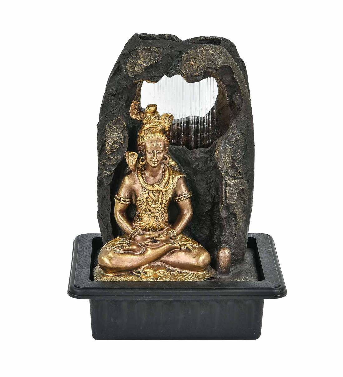 Buy Impression Ornate Shiva Black & Gold Polyresin Water Fountain by