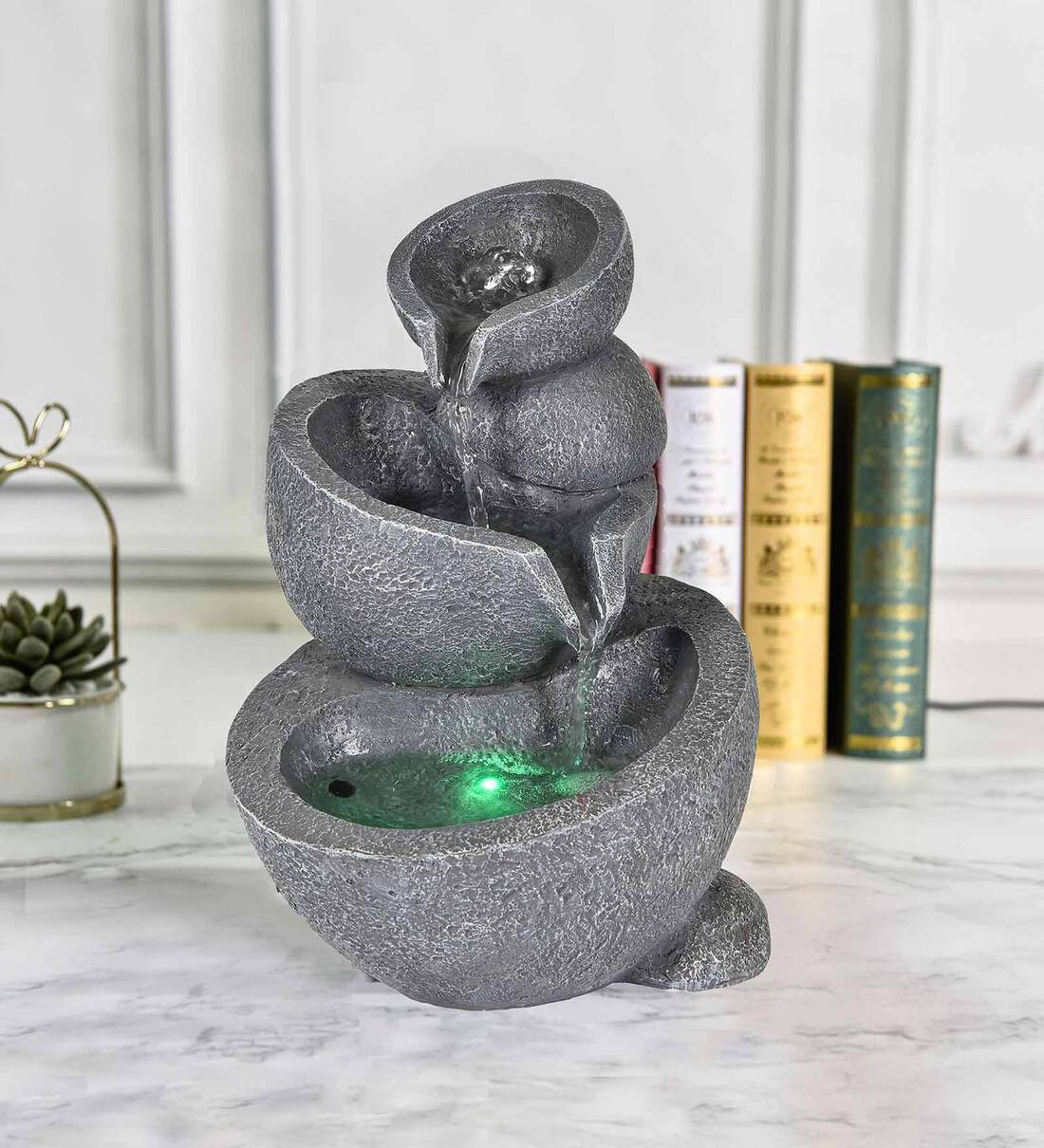 Buy Impression Trio Bowl Grey Polyresin Water Fountain at 100% OFF by ...