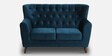 Imelda Velvet 2 Seater Sofa In Teal Blue Colour Imelda Velvet 2 Seater Sofa In Teal Blue Colour