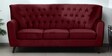 Imelda Velvet 3 Seater Sofa in Berry Red Colour
