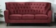 Imelda Velvet 3 Seater Sofa In Wine Red Colour