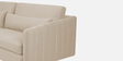 Immense Velvet Fabric 3 Seater Sofa In Beige Colour