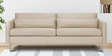 Immense Velvet Fabric 3 Seater Sofa In Beige Colour