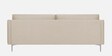 Immense Velvet Fabric 3 Seater Sofa In Beige Colour