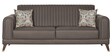 Imperial Fabric 3 Seater Sofa in Stone Grey Colour