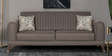 Imperial Fabric 3 Seater Sofa in Stone Grey Colour