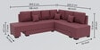 Imperial RHS L Shape Convertible Sofa Cum Bed in Maroon Colour