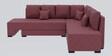 Imperial RHS L Shape Convertible Sofa Cum Bed in Maroon Colour