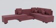 Imperial RHS L Shape Convertible Sofa Cum Bed in Maroon Colour