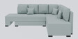 Imperial Velvet RHS Convertible Sofa Cum Bed In Light Grey Colour