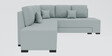 Imperial Velvet RHS Convertible Sofa Cum Bed In Light Grey Colour