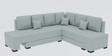 Imperial Velvet RHS Convertible Sofa Cum Bed In Light Grey Colour