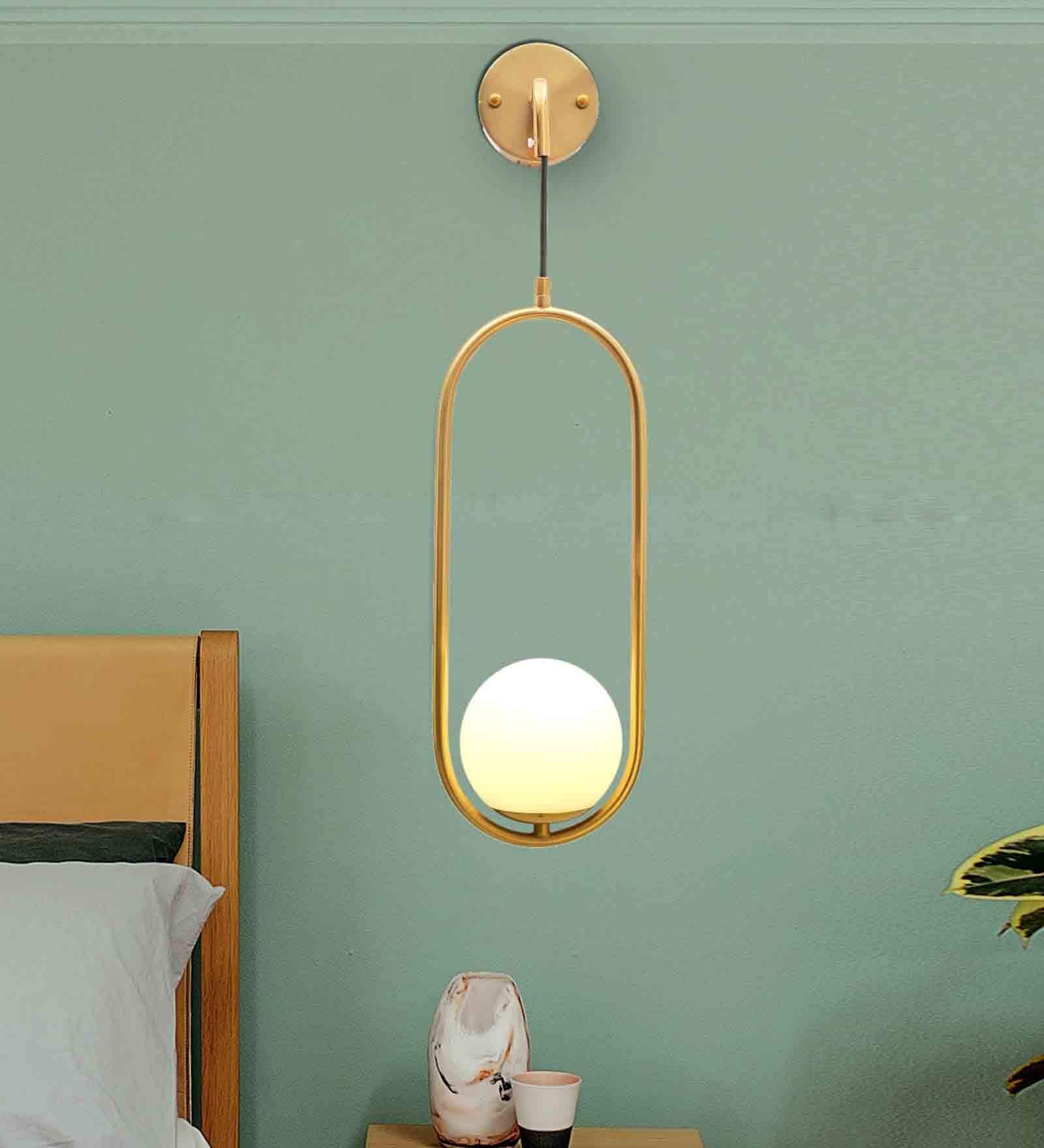Imogen White Globe Wall Lamp