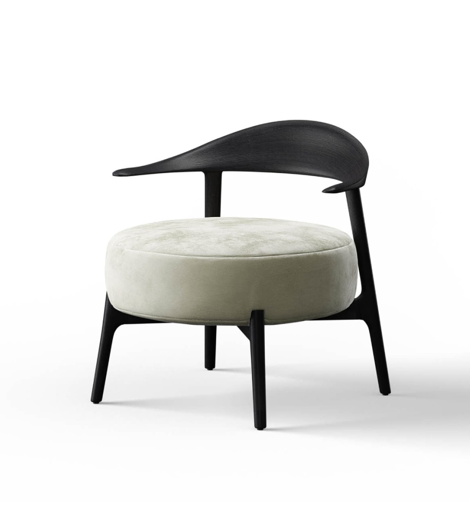 Impala Pique Fabric Accent Chair in White Colour Impala Pique Fabric Accent Chair in White Colour