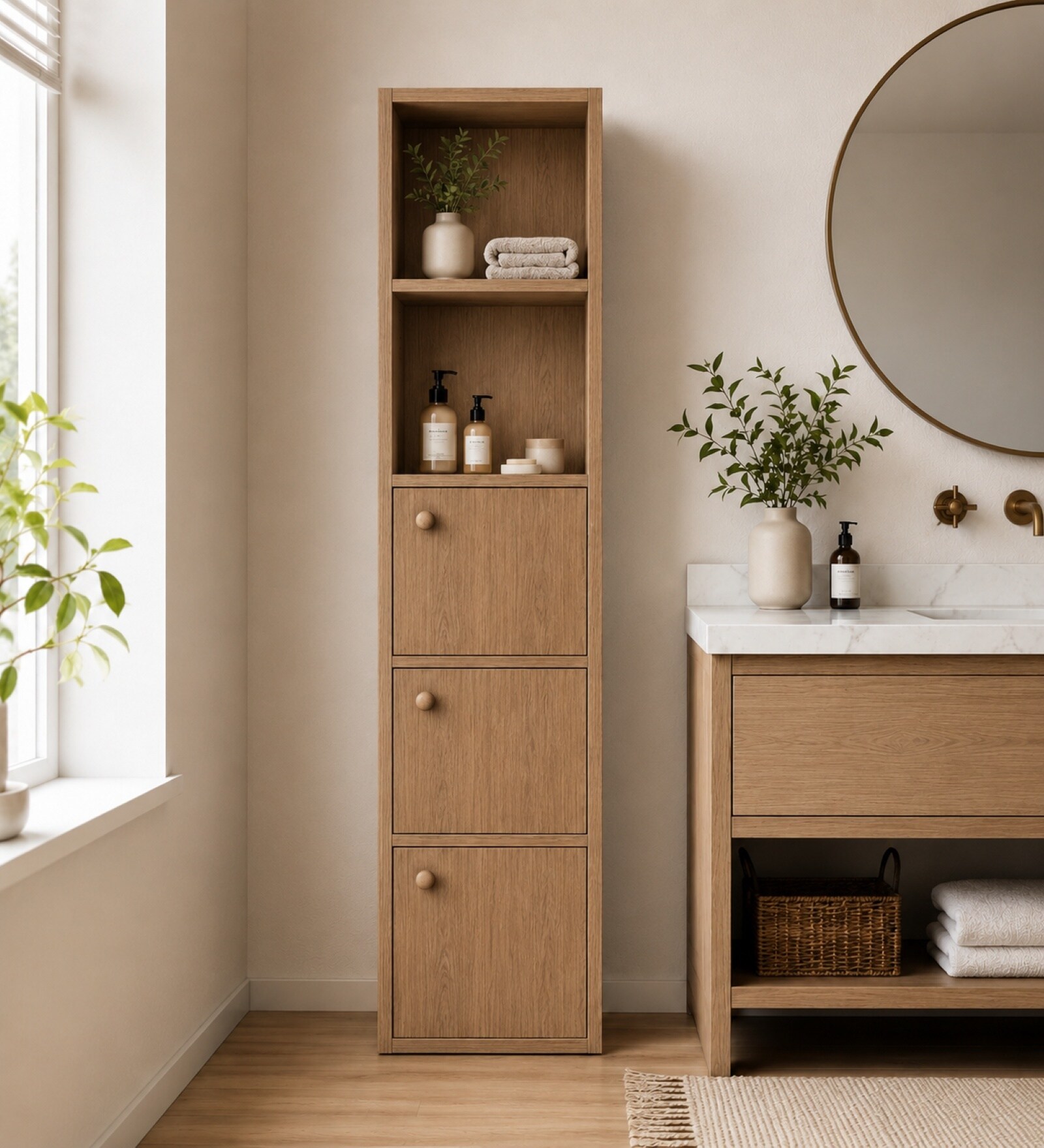 Imperial Nest Signature Collection Premium Book Shelf In Noce Walnut Natural Finish