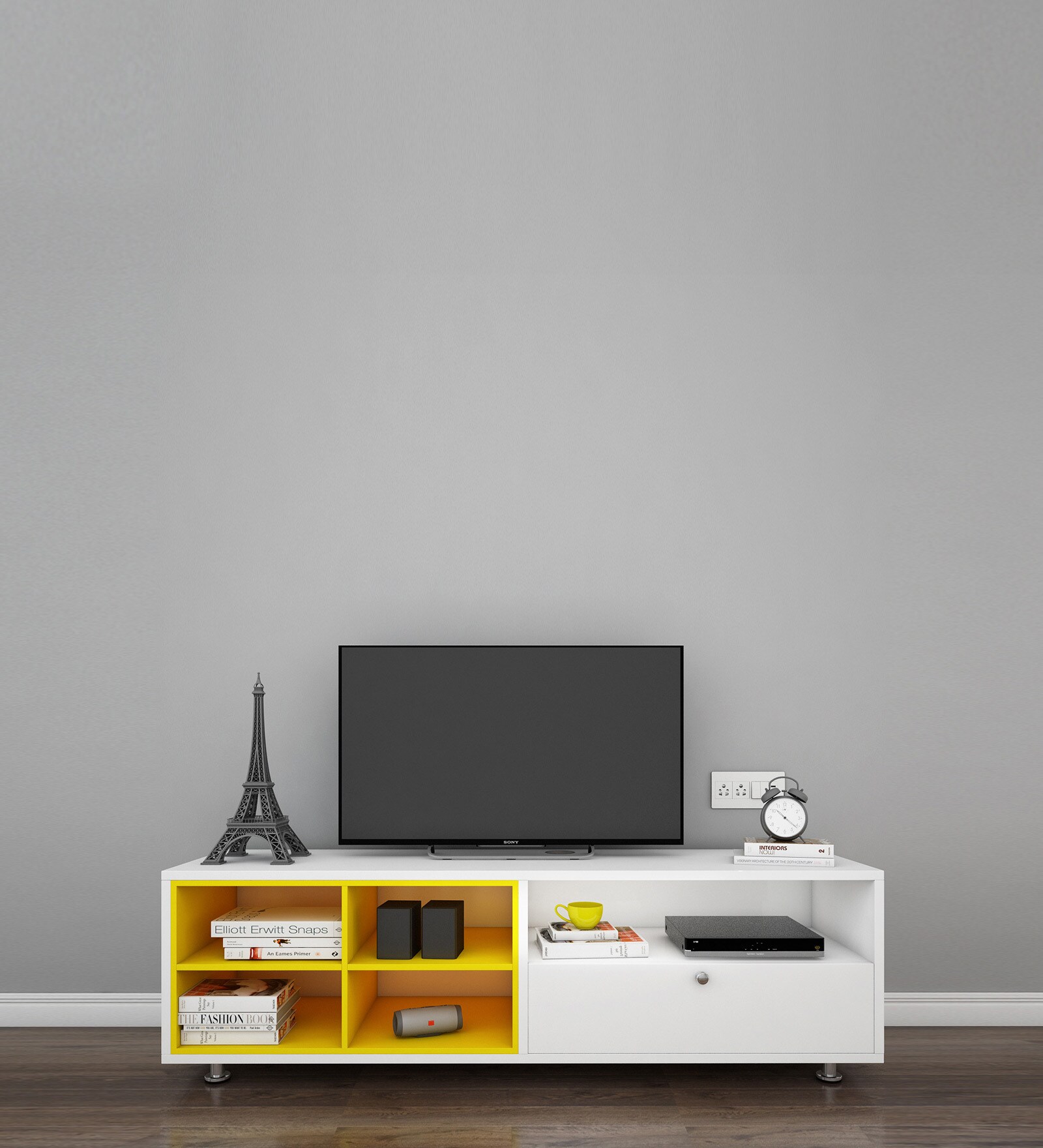 Multucolor Console Buy Imperial Tv Console Multicolor Frosty White & Yellow Finsih at 17% ...