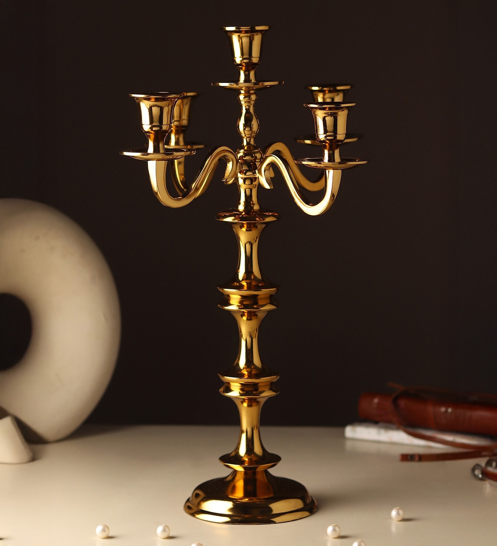 Imperium Grande 5-Arm Gold Candle Holder