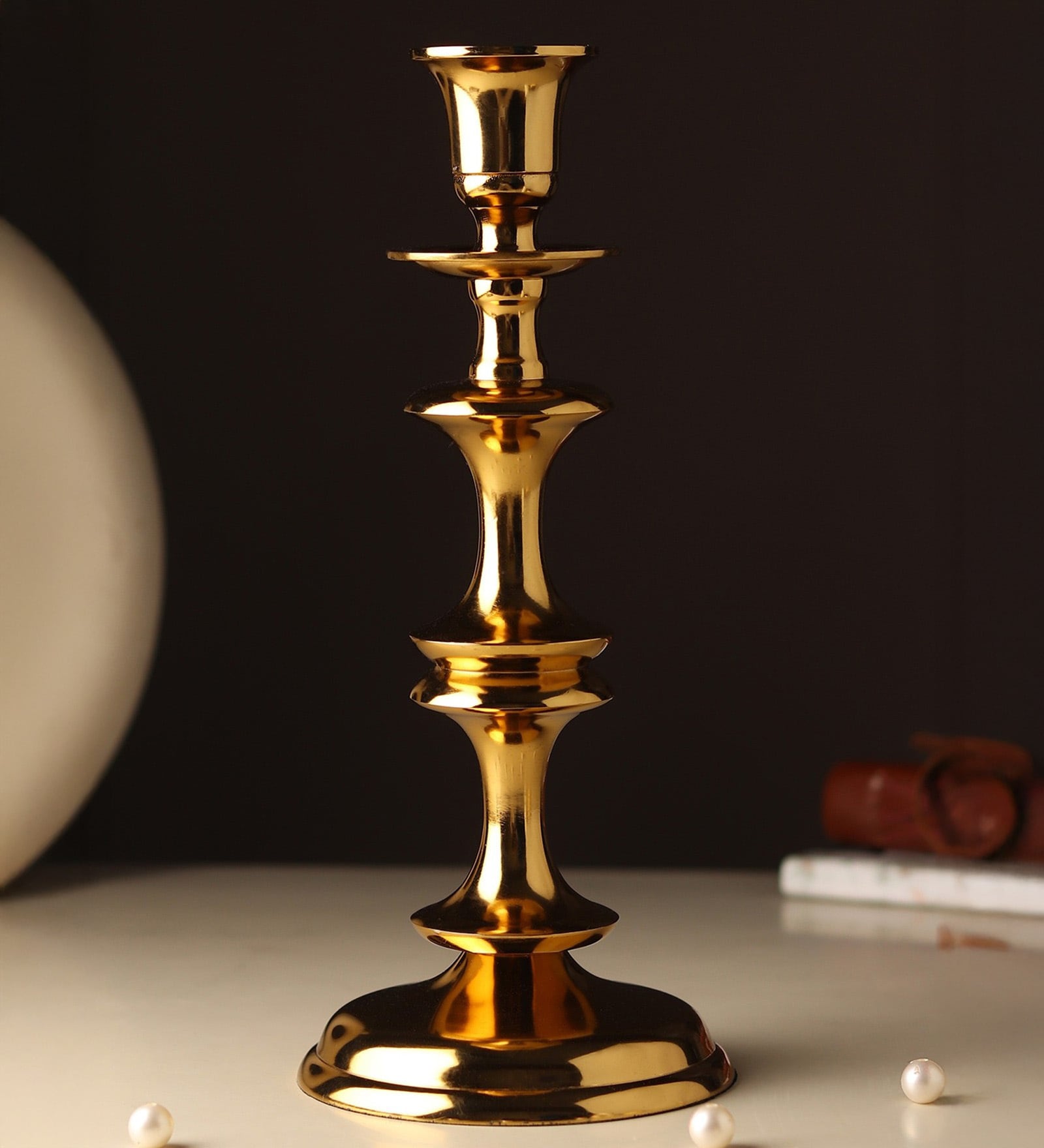 Imperium Solo Tall Gold Candle Holder