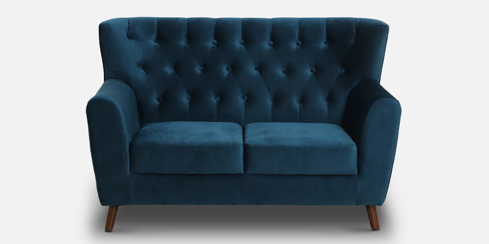 Imelda Velvet 2 Seater Sofa In Teal Blue Colour Imelda Velvet 2 Seater Sofa In Teal Blue Colour