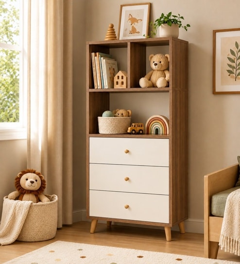 Imperial Nest Signature Collection Premium Book Shelf In Noce Walnut Natural Finish